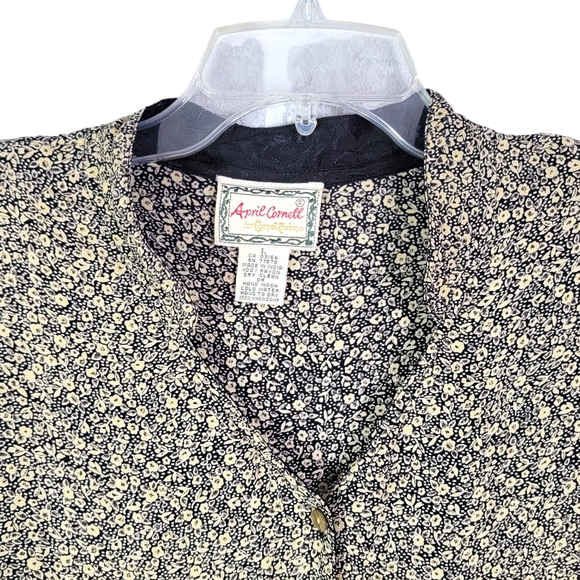 April Cornell Vintage Floral Full Length Two Piece Duster Cover up & Skirt L - Picture 4 of 16